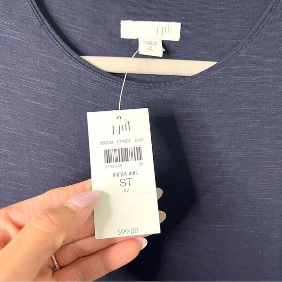 J. Jill Dress Women’s Small Tall Dark Blue Sleeveless Maxi NWT - Picture 4 of 10